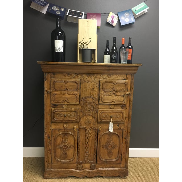 "Popular Art" Buffet with beautifully carved ash doors and drawers believed to be from the 1700's and Black Forest,...