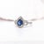 Blue Sapphire Ring With Earth Mined Diamonds in Solid 14k Gold | Pear Cut 8x6mm, Size 6.75 For Sale In Columbus - Image 6 of 9