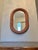 1970s 1970s Mid Century French Style Oval Rattan Mirror For Sale - Image 5 of 5