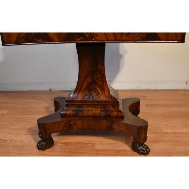 19th American Empire Flame Mahogany Dressing Vanity Table Woman Vanity Desk For Sale - Image 4 of 15