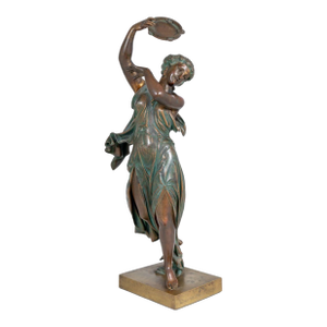 E. H. Dumaige Patinated Bronze Figure of a Muse