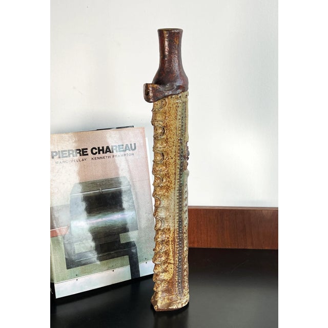 Vintage Brutalist C.1960's Sculptural Ceramic Vase by Frank Colson For Sale - Image 4 of 11