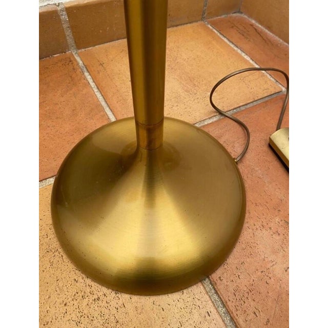 Gold Metal Floor Lamp by Mauro Marzello, 1980s For Sale - Image 10 of 15