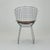 Textile Mid-Century Wire Chrome Side Chair by Harry Bertoia, Italy, 1980s For Sale - Image 7 of 11