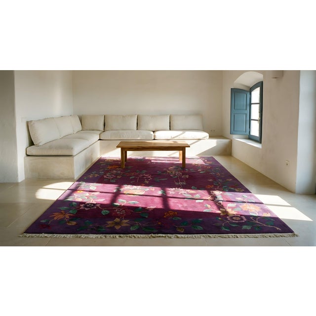 Textile Antique Chinese, Art Deco Rug For Sale - Image 7 of 8