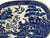 Antique 19th C Staffordshire Blue Willow Meat Drainer Platter Insert Made in Staffordshire, England c. 1830-1850. Approx....