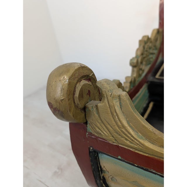 Decorative Sleigh in Wood, 1970s For Sale - Image 10 of 17