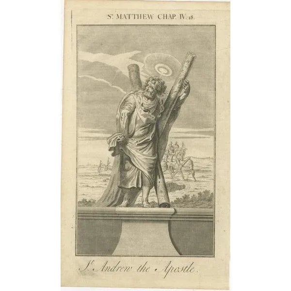 Durand, Christ's Resurrection & St. Andrew the Apostle, 1735, Engravings, Set of 2 For Sale - Image 3 of 10