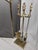 Vintage Brass Fireplace Ensemble With Folding Screen, Andirons & Fire Tools For Sale - Image 15 of 18