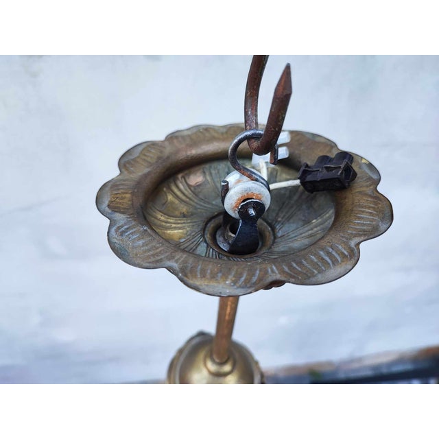 Art Nouveau Brass Chandelier, 1890s For Sale - Image 11 of 12