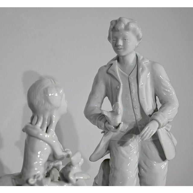 After F. Boucher, Couple de Galants, Late 1800s, Sèvres Porcelain For Sale - Image 6 of 18