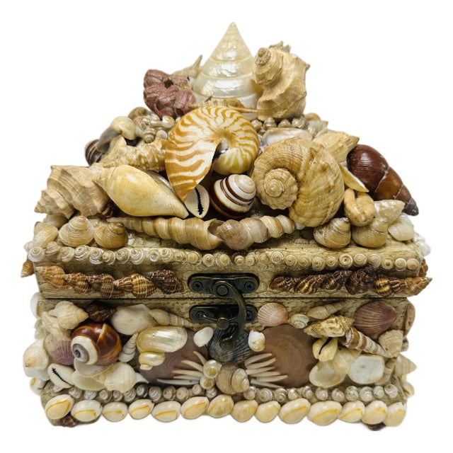Large Vintage Shell Box For Sale