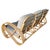 1950s 1940s Restored Five-Strand Round Full Pretzel Rattan Sofa & Lounge Living Room, 4 Pieces For Sale - Image 5 of 15