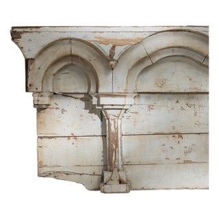 Early 19th Century France Neoclassical Antique White Wood Decorative Object For Sale