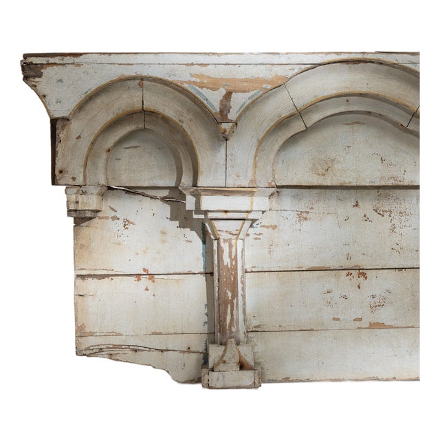 Early 19th Century France Neoclassical Antique White Wood Decorative Object For Sale