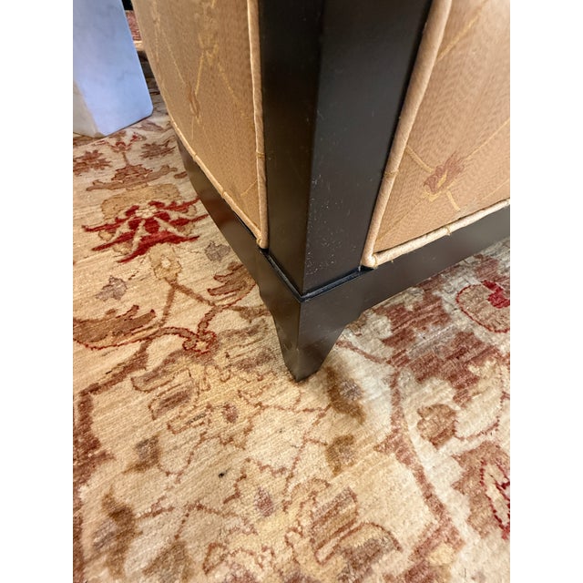 Donghia Golden Sofa With Exposed Wood Frame For Sale - Image 11 of 12