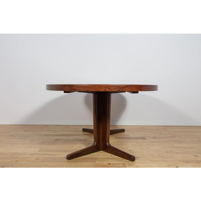 Mid-Century Round Rosewood Extendable Dining Table, Denmark, 1960s For Sale - Image 11 of 18