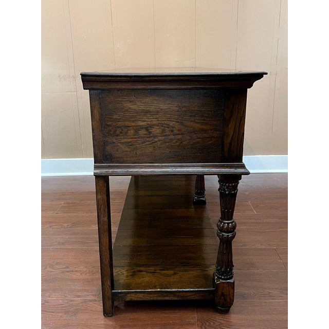 Antique English Dresser Base Sideboard Potboard Jacobean Carved Oak C1890 For Sale - Image 16 of 18