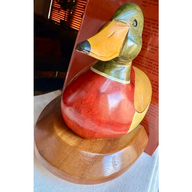 Vintage Wooden Duck Bookends For Sale In New York - Image 6 of 10
