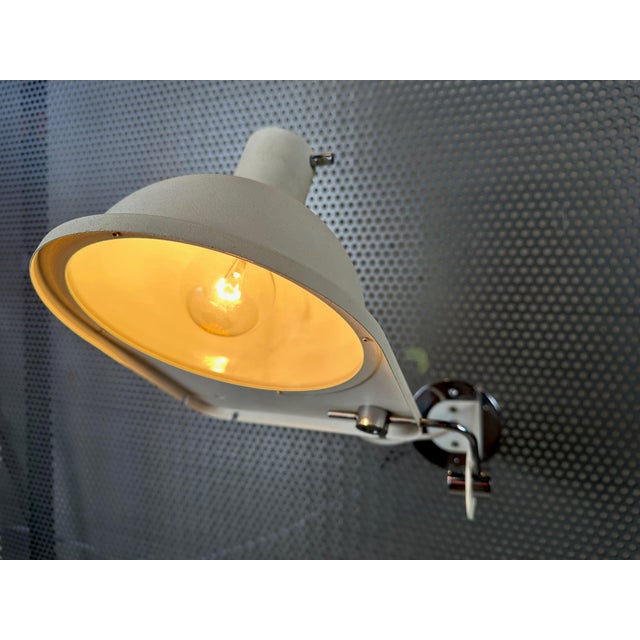 Vintage Italian White Satin Wall Lamp by Grignani for Luci, 1970s For Sale - Image 11 of 11