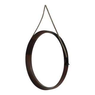 1960s Danish Modern Teak Wall Mirror Attrib. To Luxus For Sale