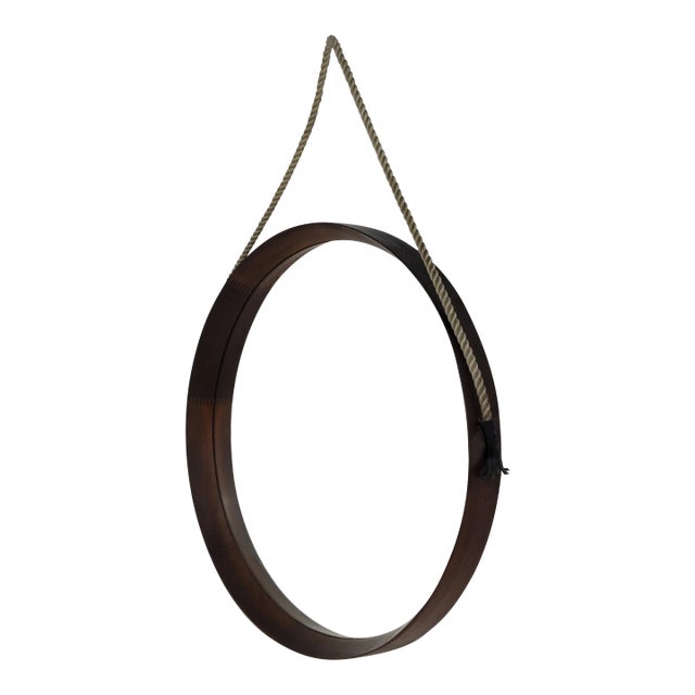 1960s Danish Modern Teak Wall Mirror Attrib. To Luxus For Sale