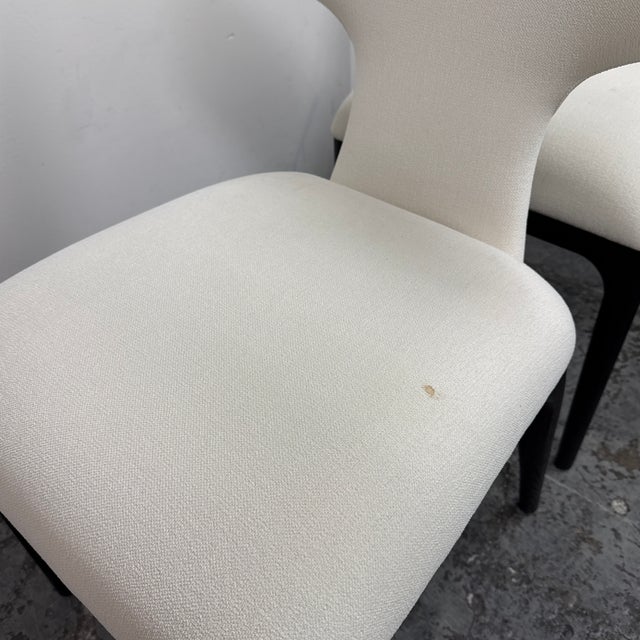 Restoration Hardware Ligné Upholstered Fabric Dining Chairs, Set of Eight For Sale - Image 11 of 12