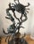 Metal Fighting Bluepoint Crab Brass Sculpture on Green Marble Base For Sale - Image 7 of 11