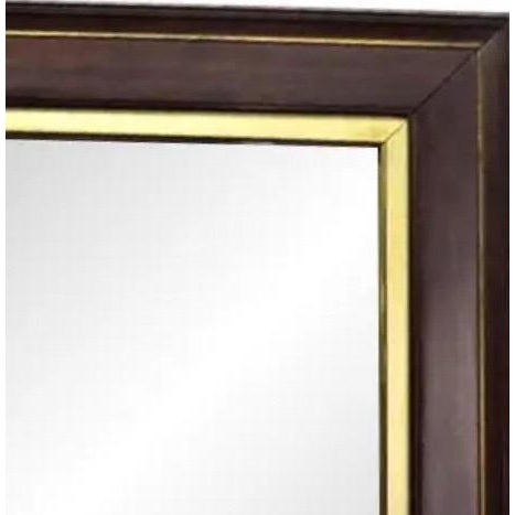 Wood Antique 19th Century Victorian Walnut Deep-Well Wall Mirror With Lemon-Gilt Liner For Sale - Image 7 of 11