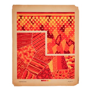 1928 American Botanical Design Pochoir, Inspirations (Book B, Plate 11), André Durenceau For Sale