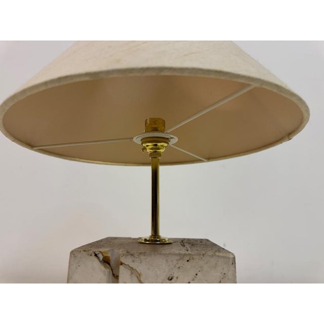 Vintage Italian Travertine Lamp by Fratelli Manelli, 1970s For Sale - Image 4 of 18