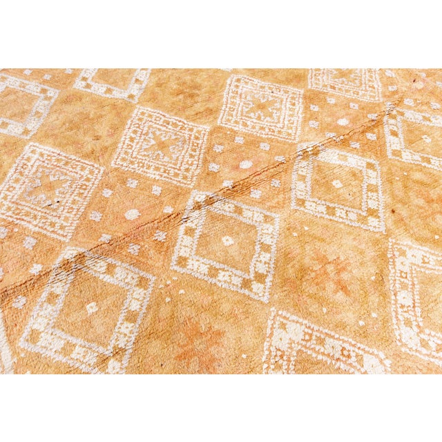 Authentic 1900 Indian Agra Orange Handmade Rug For Sale - Image 9 of 10