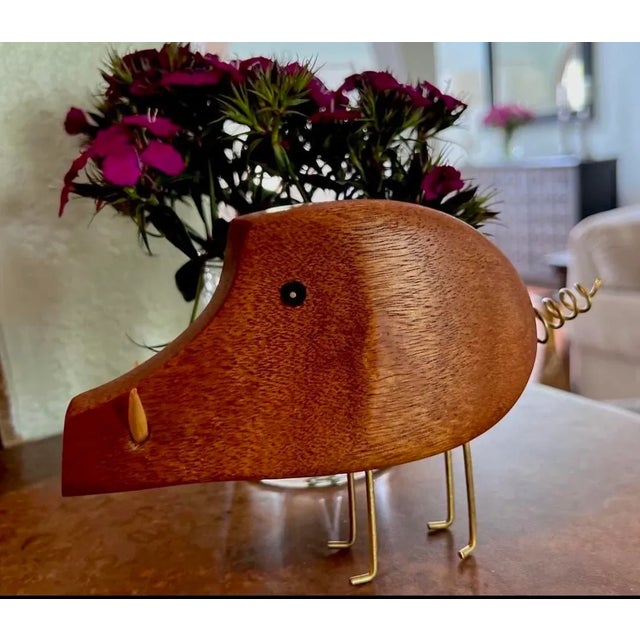 Mahogany Wild Boar Mid Century Modern Style Figurine Jacob Hermann Style Danish Modern For Sale - Image 9 of 11