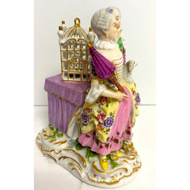 Green 19th Century Meissen Birdcage Grouping For Sale - Image 8 of 11
