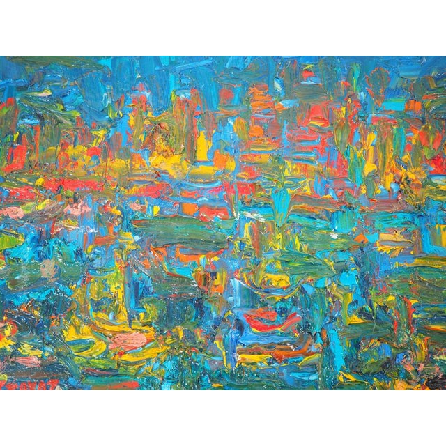André Cottavoz, Nighttime on the Harbour of St Tropez, 1960, Oil on Canvas For Sale - Image 4 of 11