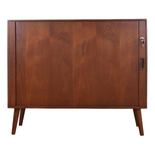 Mid-Century Danish Teak Tambour Doors Sideboard, 1960s For Sale