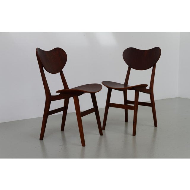 Wood Modern Danish Oak and Teak Side Chairs, Denmark, 1960s, Set of 2 For Sale - Image 7 of 18