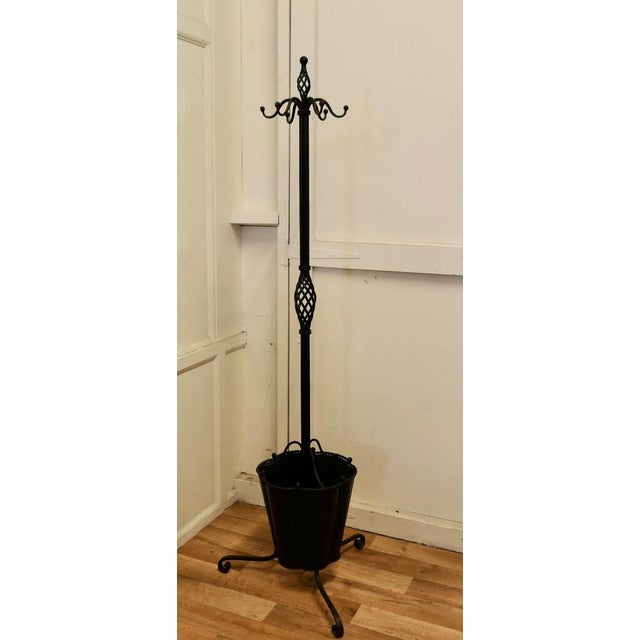 Vintage Hall Stand in Wrought Iron, 1960 For Sale - Image 3 of 8