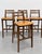 West Elm bar height stools made for use at Starbucks with warm walnut coloring, clean lines and a simple yet extremely...
