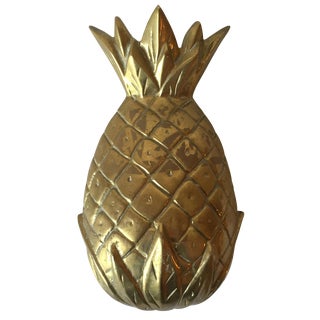 Vintage Brass Pineapple Door Knocker For Sale