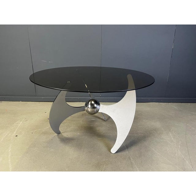 Metal Adjustable Helix Dining Table from Luciano Campanini, 1970s For Sale - Image 7 of 9