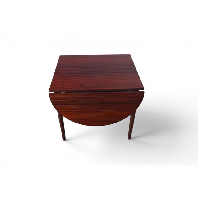 Danish Modern Rosewood Drop Leaf Dining Table, 1960s For Sale - Image 4 of 10