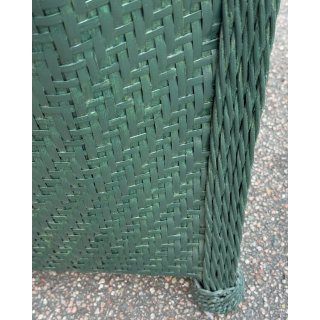 Vintage Green Wicker Style Chair For Sale - Image 12 of 13