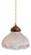 Holophane Pendant Light in Clear Grooved Glass, 1920s For Sale
