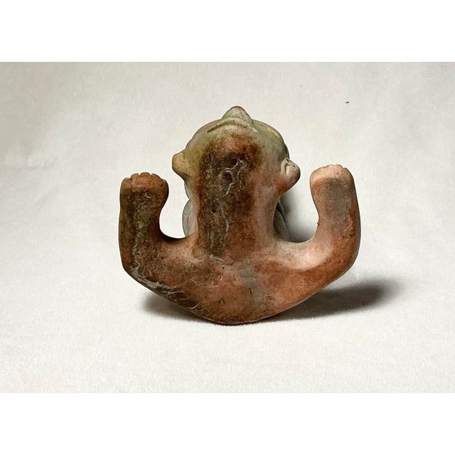 Brown Pre Columbian Aztec Pottery Amerca Style Headstand Figure Vase 10" X 7" X 7" For Sale - Image 8 of 12