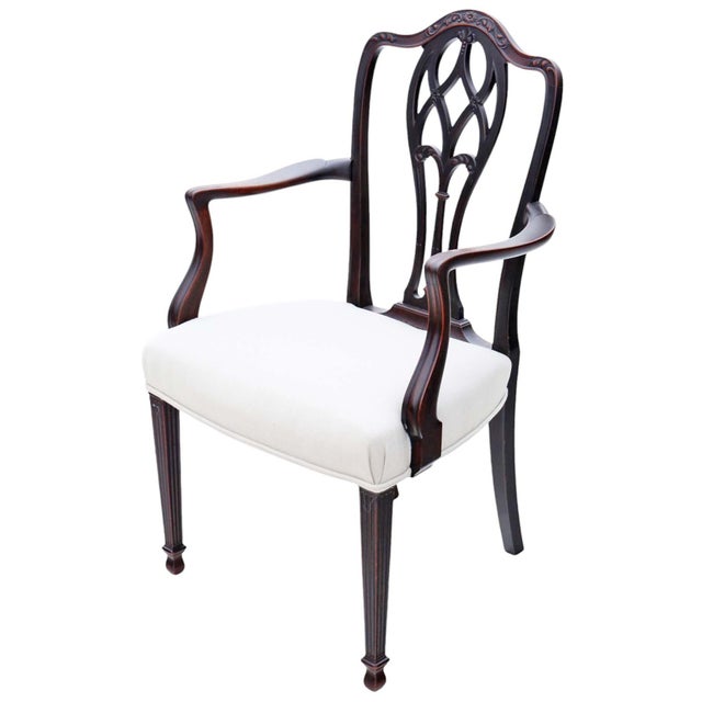 Antique Mahogany Dining Chairs, 1900s, Set of 12 For Sale - Image 4 of 11