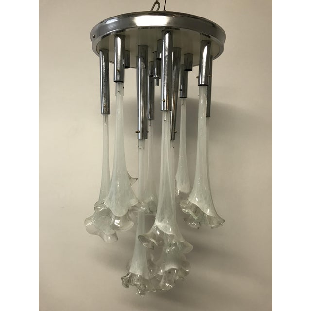 Mid-Century Murano Flower Pendant For Sale - Image 6 of 13