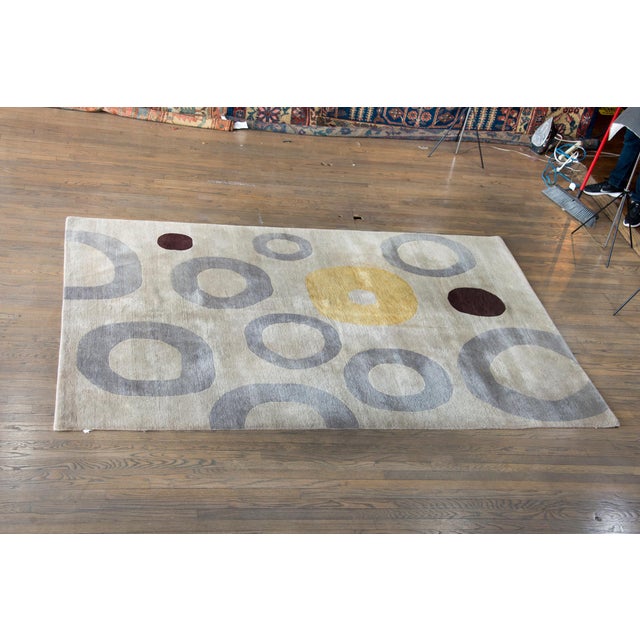 Vintage Tibetan Rug For Sale In Chicago - Image 6 of 15