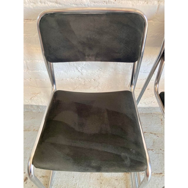 Black Italian Dining Chairs, 1970s, Set of 4 For Sale - Image 8 of 16