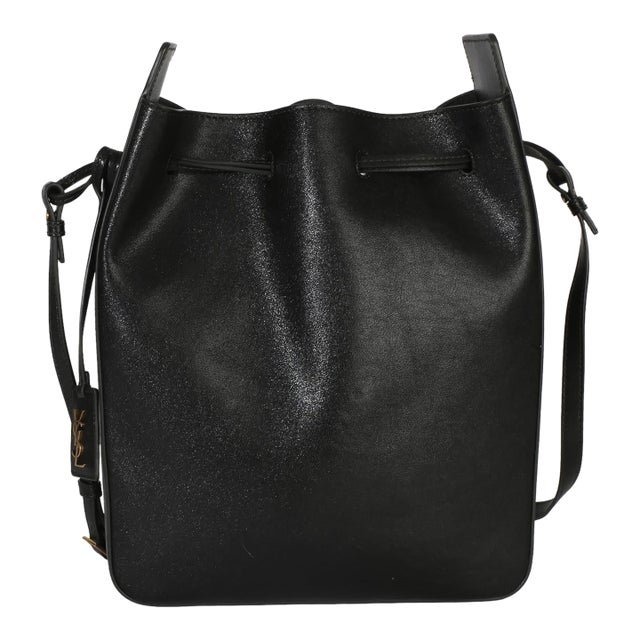 Black Calfskin Small Bucket Bag For Sale